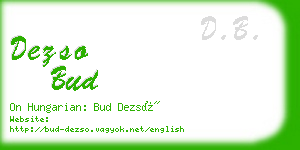 dezso bud business card